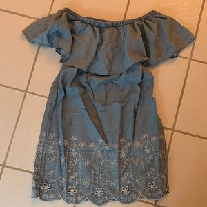 Old Navy Chambray Off-Shoulder Dress